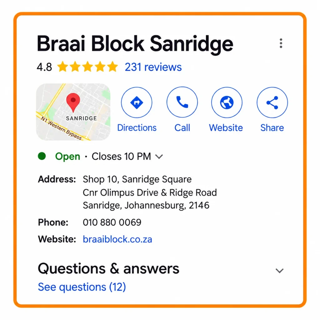 Braai Block in Sanridge Midran
